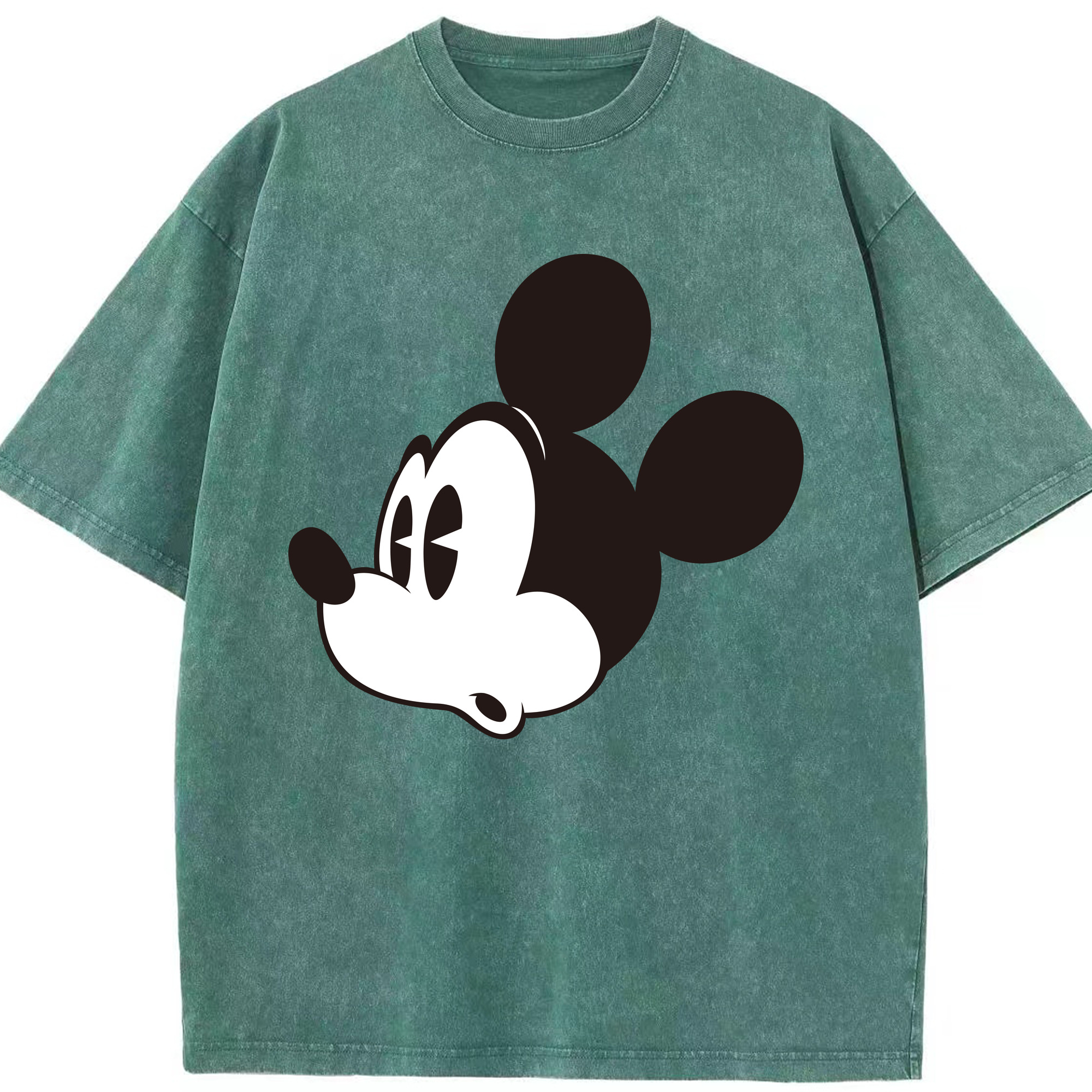 （画像用） ミッキーマウス Mickey Mouse 綿100% ヴィンテージ風 半袖Tシャツ（フロントプリント）